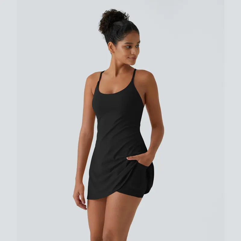FINAL HOURS🔥 Backless Active Mini Dress Ultra Soft • Easy Peezy Fit