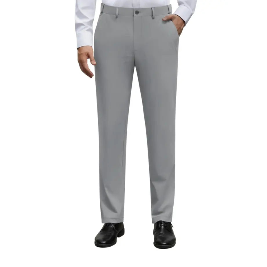 Men's Stretch Dress Pants – No Iron, Wrinkle-Resistant Business Casual Golf Pants with Expandable Waist