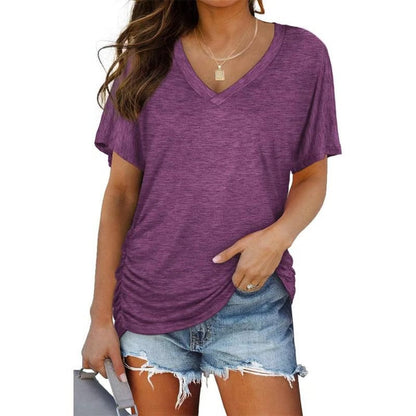 💕Hot Group Pick｜Classic Short Sleeve V-Neck Top | Soft Touch Comfort