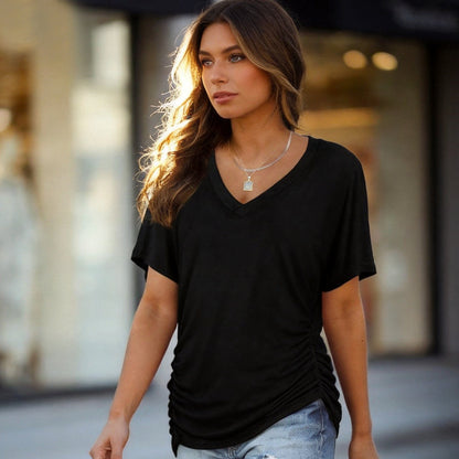 💕Hot Group Pick｜Classic Short Sleeve V-Neck Top | Soft Touch Comfort