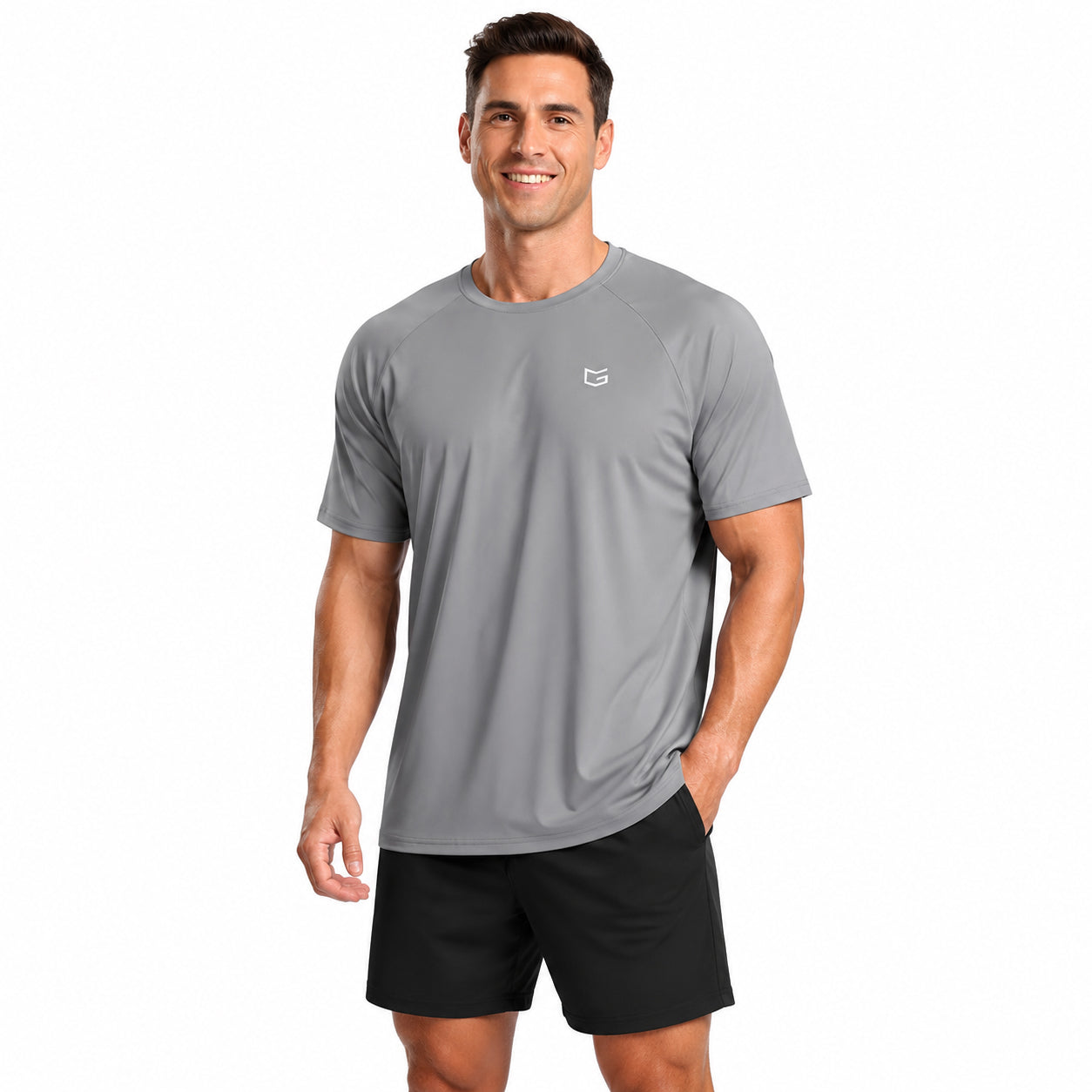 Men's Athletic Workout T-Shirt ✨ Moisture Wicking Cooling Performance Tee for Running & Gym