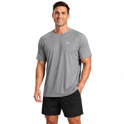 Men's Athletic Workout T-Shirt ✨ Moisture Wicking Cooling Performance Tee for Running & Gym