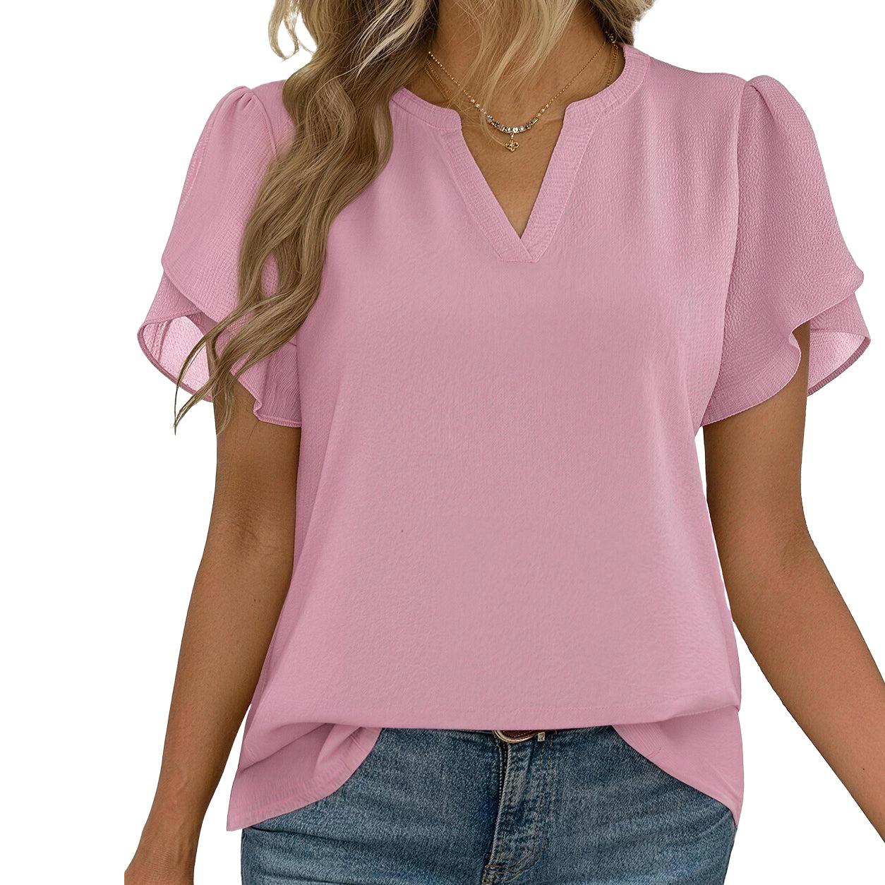 💎 Instantly Elevate Your Look | Elegant V Neck Chiffon Blouse