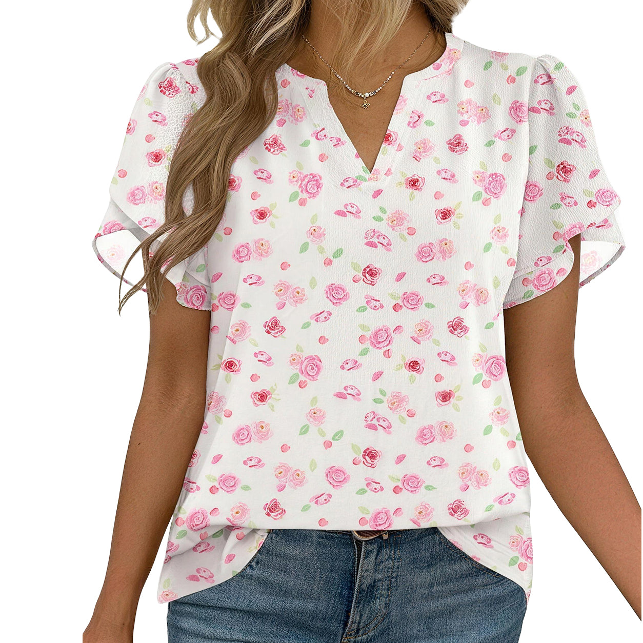 💎 Instantly Elevate Your Look | Elegant V Neck Chiffon Blouse