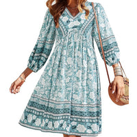 Floral blue white