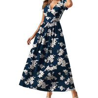 Navy White Floral