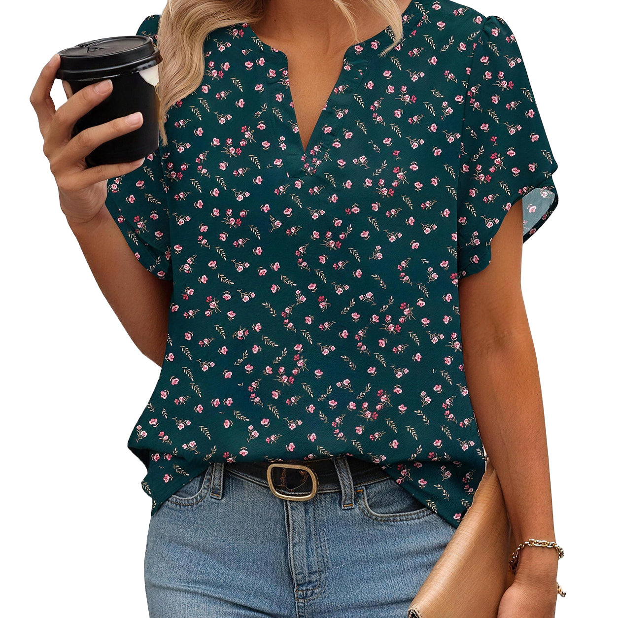 💎 Instantly Elevate Your Look | Elegant V Neck Chiffon Blouse