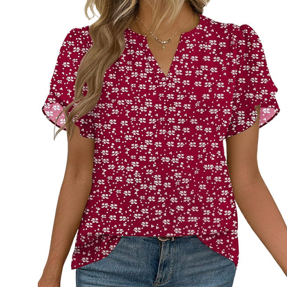 💎 Instantly Elevate Your Look | Elegant V Neck Chiffon Blouse