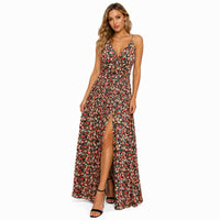 Black Floral Red