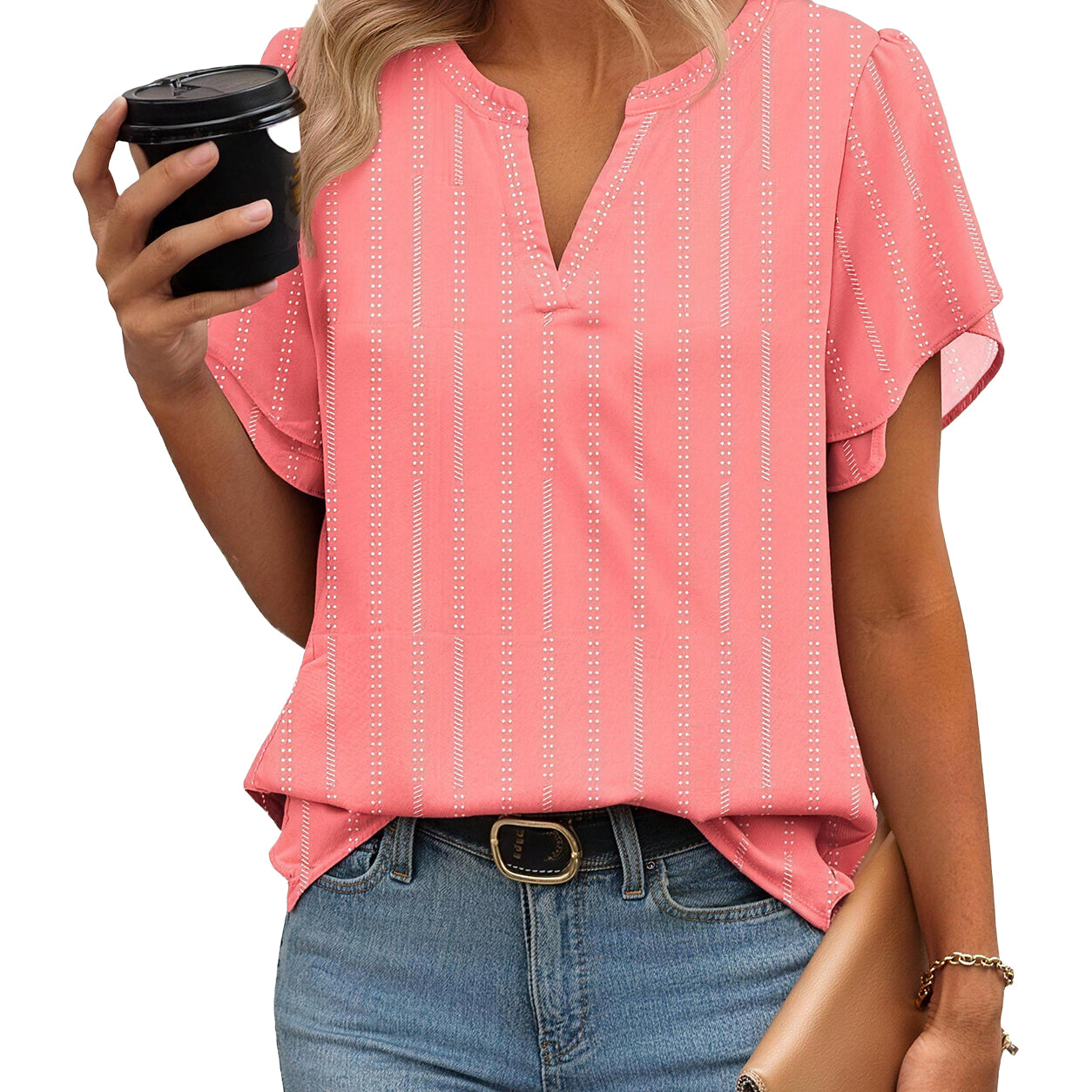 💎 Instantly Elevate Your Look | Elegant V Neck Chiffon Blouse