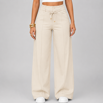 💥Last Day Promotion💥New Autumn Drawstring High Waist Wide Leg Pants