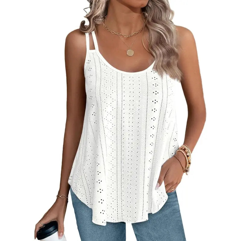 🌸 2026 Trending Cami Tank Top ✿ Women’s Lightweight Spaghetti Strap Scoop Neck Top ✿ Loose Fit Summer Beach Casual Essential