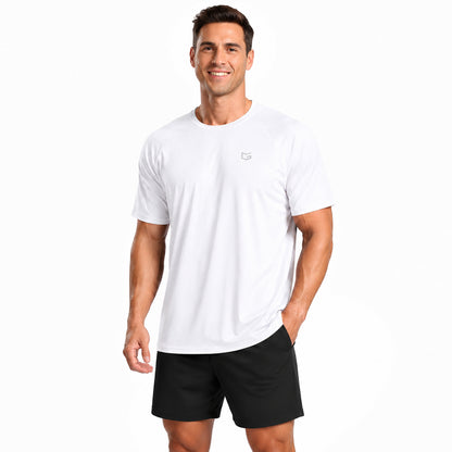 Men's Athletic Workout T-Shirt ✨ Moisture Wicking Cooling Performance Tee for Running & Gym