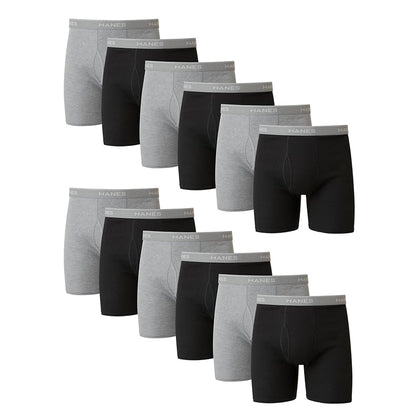 Men's Cotton Boxer Briefs ✨ Breathable Moisture-Wicking Underwear with No Ride Up Comfort