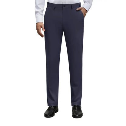 Men's Stretch Dress Pants – No Iron, Wrinkle-Resistant Business Casual Golf Pants with Expandable Waist