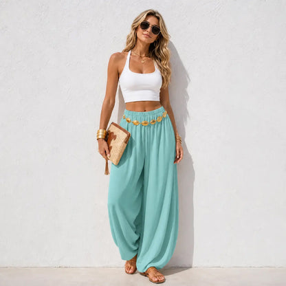 Women's Casual Lantern Pants ✨ Loose Fit Elastic Waist Summer Trousers