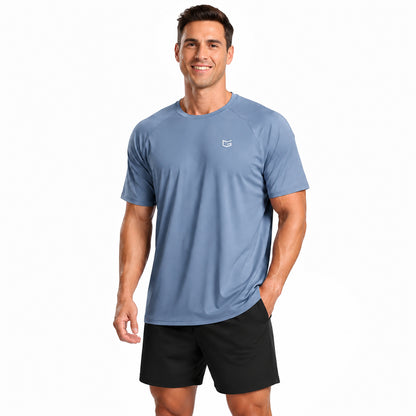 Men's Athletic Workout T-Shirt ✨ Moisture Wicking Cooling Performance Tee for Running & Gym