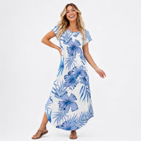 Floral Blue Leaf