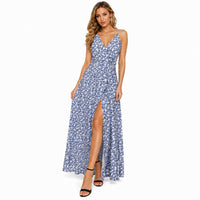 Blue Floral White