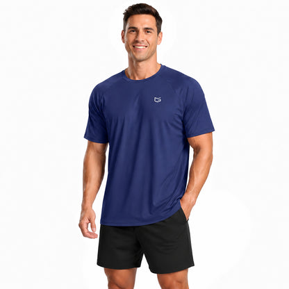 Men's Athletic Workout T-Shirt ✨ Moisture Wicking Cooling Performance Tee for Running & Gym