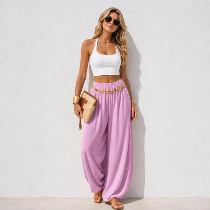 Women's Casual Lantern Pants ✨ Loose Fit Elastic Waist Summer Trousers