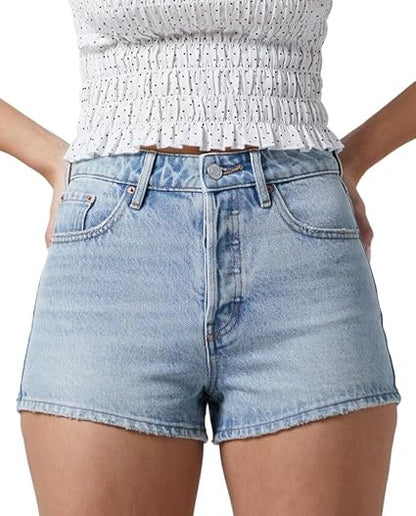 Women's Casual Mid-Rise Denim Shorts ✨ Relaxed Fit Everyday Summer Essential
