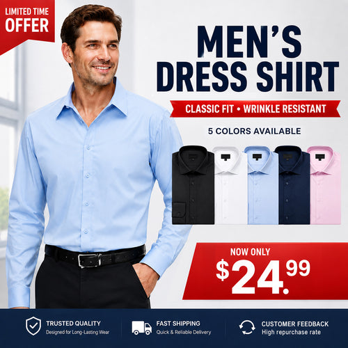 ✨ The Dress Shirt That Stays Clean Longer | Stretch Comfort & Stain Protection