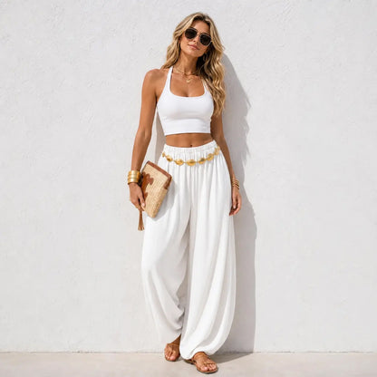 Women's Casual Lantern Pants ✨ Loose Fit Elastic Waist Summer Trousers