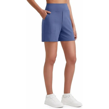 Women's High Waisted Athletic Shorts ✨ Running Yoga Workout Shorts with Pockets Casual Summer Activewear