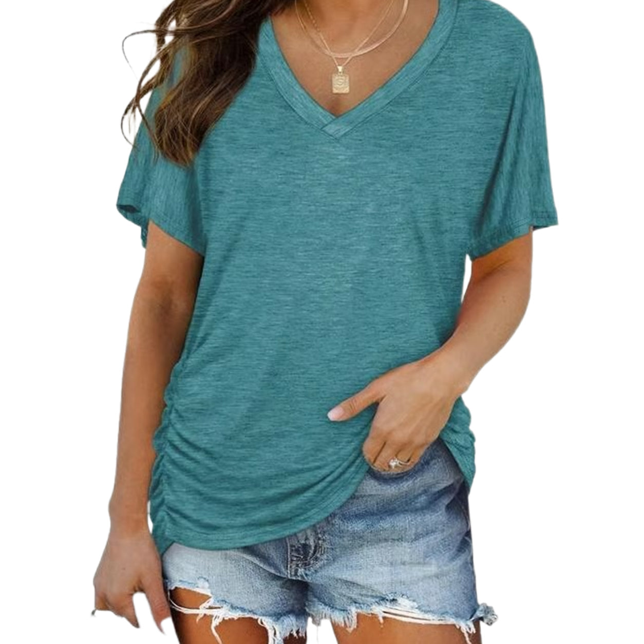 💕Hot Group Pick｜Classic Short Sleeve V-Neck Top | Soft Touch Comfort