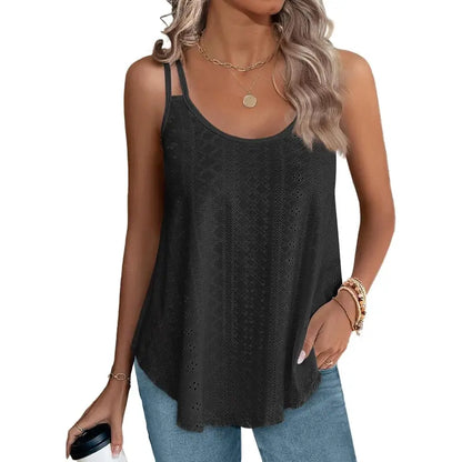 🌸 2026 Trending Cami Tank Top ✿ Women’s Lightweight Spaghetti Strap Scoop Neck Top ✿ Loose Fit Summer Beach Casual Essential