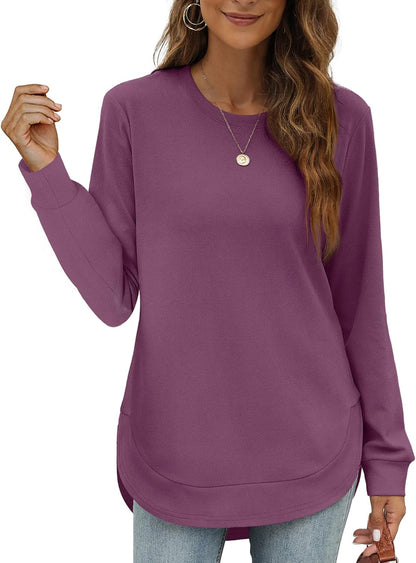 Limited time sale🔥Womens Sweatshirt Crewneck Long Sleeve Shirts Tops
