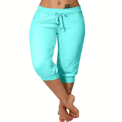 Women's Drawstring Capri Pants ✨ Relaxed Fit Casual Comfort with Pockets