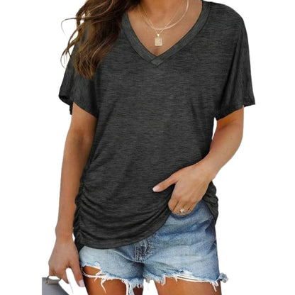 💕Hot Group Pick｜Classic Short Sleeve V-Neck Top | Soft Touch Comfort