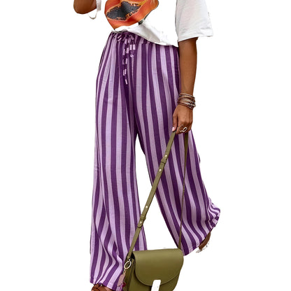 Women's Drawstring Wide-Leg Pants ✨ Relaxed Fit Casual Everyday Trousers