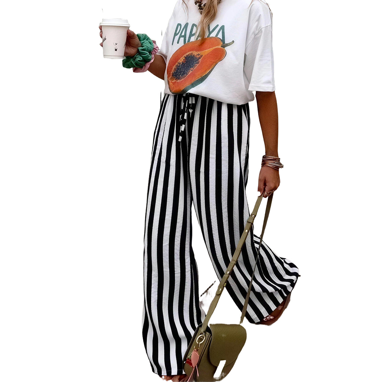 Women's Drawstring Wide-Leg Pants ✨ Relaxed Fit Casual Everyday Trousers