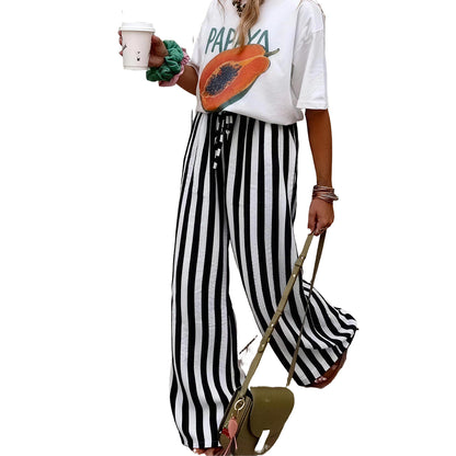 Women's Drawstring Wide-Leg Pants ✨ Relaxed Fit Casual Everyday Trousers