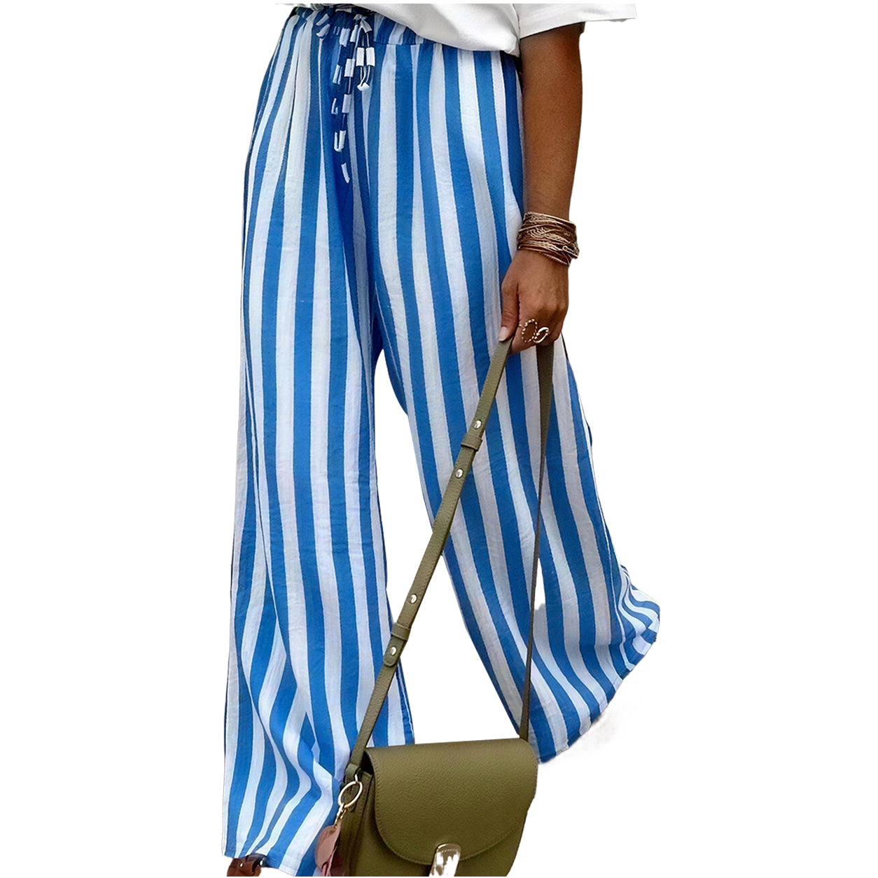 Women's Drawstring Wide-Leg Pants ✨ Relaxed Fit Casual Everyday Trousers
