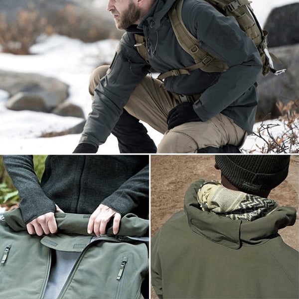 Hot Seller🔥Men's Waterproof Windproof Jacket – Warm Fleece Lined, Adjustable