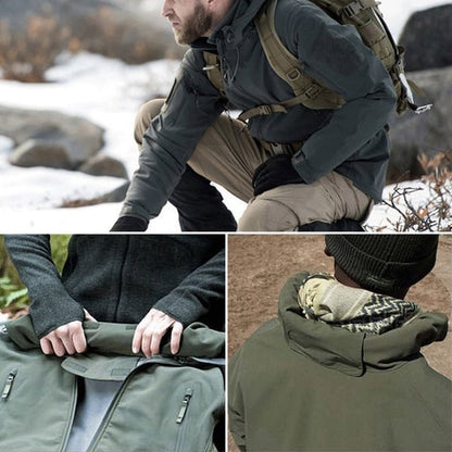 Hot Seller🔥Men's Waterproof Windproof Jacket – Warm Fleece Lined, Adjustable