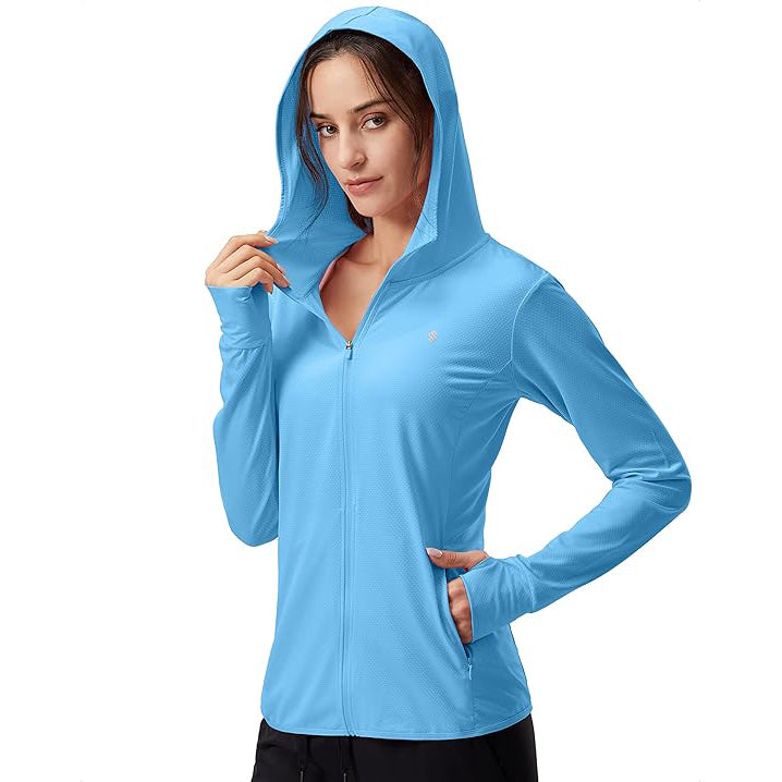 Women's UPF 50+ Sun Protection Hoodie ✨ Lightweight Breathable Long Sleeve Outdoor Jacket