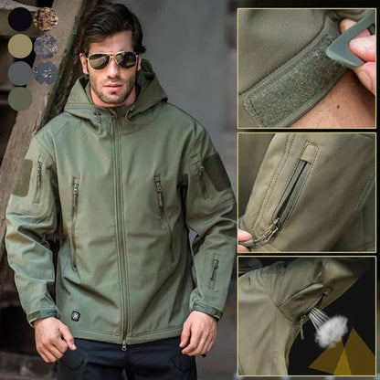 Hot Seller🔥Men's Waterproof Windproof Jacket – Warm Fleece Lined, Adjustable