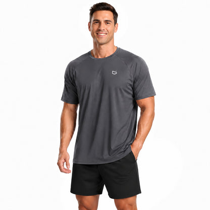 Men's Athletic Workout T-Shirt ✨ Moisture Wicking Cooling Performance Tee for Running & Gym