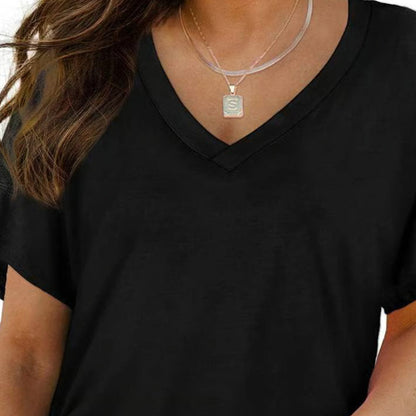 💕Hot Group Pick｜Classic Short Sleeve V-Neck Top | Soft Touch Comfort