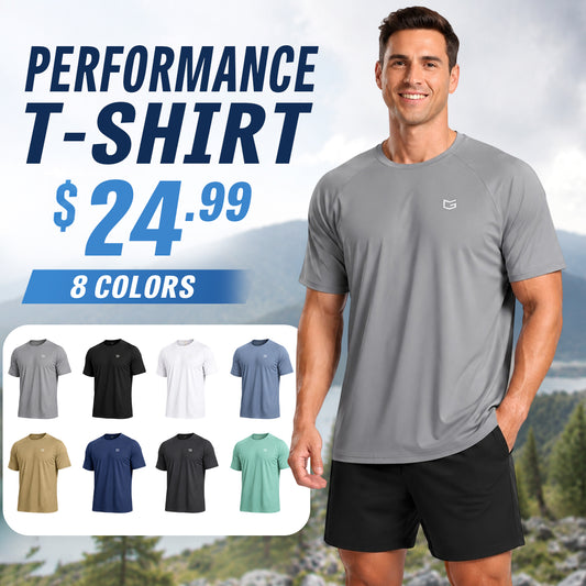 Men's Athletic Workout T-Shirt ✨ Moisture Wicking Cooling Performance Tee for Running & Gym