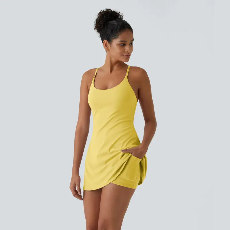 FINAL HOURS🔥 Backless Active Mini Dress Ultra Soft • Easy Peezy Fit