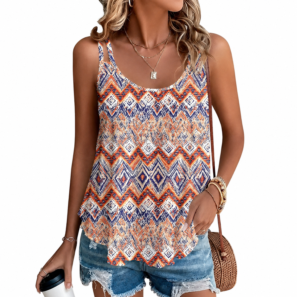 🌸 2026 Trending Cami Tank Top ✿ Women’s Lightweight Spaghetti Strap Scoop Neck Top ✿ Loose Fit Summer Beach Casual Essential