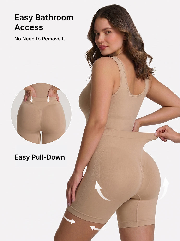 Back Pull Down Easy Bathroom Shaping Bodysuit I Tuimmy & Butt Contour Shapewear