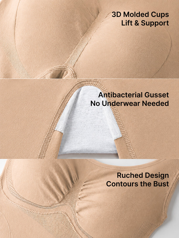 Back Pull Down Easy Bathroom Shaping Bodysuit I Tuimmy & Butt Contour Shapewear