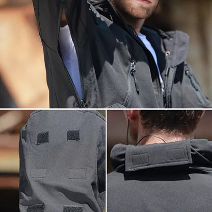 Hot Seller🔥Men's Waterproof Windproof Jacket – Warm Fleece Lined, Adjustable